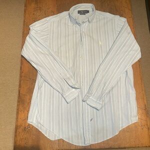 Polo by Ralph Lauren Men's Blue Striped Shirt L